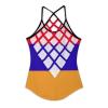 Adugen Origei Yoga Women's Performance Stretchy Armenian Flag Sports Workout Running Top Vest 5XL view 2