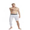 Fashion Men's Basketball Single Leg Tight Sports Pants 1/2 One Leg Compression Pants Athletic Base Layer Underwear(Small,White-1) view 4