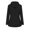 ODEUIAOD Rain Jacket Women Outdoor Rain Coats For Women Zip Up Fall Winter Windbreaker Womens Waterproof Raincoat With Hood view 2