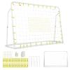 GYMAX Soccer Rebounder, 6.1 x 4 Angle-Adjustable Soccer Rebounding Net with All-weather PE net & Metal Frame, Easy Setup Soccer Goal, 2 in 1 Bounce Back Soccer Practice Training for Backyard (White) view 1