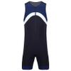 Loyan Men's Slim Fit Wrestling Singlets Gymnastic Leotard Zipper Front Bodysuit Dance Biketard Unitard Navy Blue Large view 3