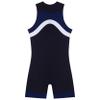 Loyan Men's Slim Fit Wrestling Singlets Gymnastic Leotard Zipper Front Bodysuit Dance Biketard Unitard Navy Blue Large view 4