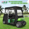 10L0L 2 Passenger Golf Cart Enclosure for EZGO TXT & RXV, 600D Waterproof Golf Cart Rain Cover, Heavy Duty Driving Enclosure, Snowproof Windproof, with Clear PVC Windows & Tail Light Panel - Roof 59 view 2