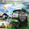 10L0L 2 Passenger Golf Cart Enclosure for EZGO TXT & RXV, 600D Waterproof Golf Cart Rain Cover, Heavy Duty Driving Enclosure, Snowproof Windproof, with Clear PVC Windows & Tail Light Panel - Roof 59 view 3