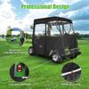 10L0L 2 Passenger Golf Cart Enclosure for EZGO TXT & RXV, 600D Waterproof Golf Cart Rain Cover, Heavy Duty Driving Enclosure, Snowproof Windproof, with Clear PVC Windows & Tail Light Panel - Roof 59 view 4