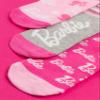 Barbie Girls Socks 5 Pack | Kids Multicoloured Doll Graphic Footwear | Funky Pink Fashion Stripey Comfortable Sock Set Bundle | Cartoon Movie TV Series Merchandise Gift view 2