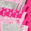 Barbie Girls Socks 5 Pack | Kids Multicoloured Doll Graphic Footwear | Funky Pink Fashion Stripey Comfortable Sock Set Bundle | Cartoon Movie TV Series Merchandise Gift view 3