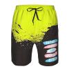 Trans Rights are Human Rights Transgender Mens Swim Trunks Men Quick Dry Summer Beach Shorts with Pockets Swimsuit XL White view 4