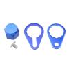 M7 Fishing Reel Screws Nut Caps, Aluminum Alloy Fishing Reel Handle Screw Cap Crank Nuts and Locking Plate Replacement for Left and Right Hand (Blue - Right Hand) view 1