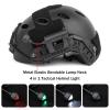 4 in 1 Tactical Helmet Light with IR Red Green White LED Task Lamp, Survival Signal Lights with Mount Accessories for 20mm Picatinny Rail Fast MICH Wendy Helmets MOLLE Belt view 2