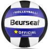 Beurseaf Volleyball, Soft Touch Beach Volleyball, Indoor Outdoor Volleyball for Beach Game Training, Official Size 5 (Blue/Black/White) view 1