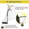 Large Basketball Air Defense Return Net Guard, Ball Returner with 90 Adjustable Rotating Return Net, Hoop Rebound Back Netting Attachment for Yard, Home & Residential Use(Shooting back to the net) view 4