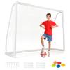 GYMAX Soccer Goal, Soccer Goals for Backyard with All Weather Net, Ground Stake & Zip Ties, Easy Assembly Folding Soccer Frame and Net for Kids School Club Training Practice (6ft x 8ft) view 1