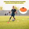 GYMAX Soccer Goal, Soccer Goals for Backyard with All Weather Net, Ground Stake & Zip Ties, Easy Assembly Folding Soccer Frame and Net for Kids School Club Training Practice (6ft x 8ft) view 4