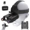 Miasazyr Head-Mounted Night Vision Goggles - Hands Free Night Vision Binoculars for Adults, 1312FT Digital Infrared Goggles with White Light Lamp, 8X Digital Zoom, Include 32GB SD Card