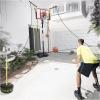 Basketball Air Defense Return Net Guard and Backstop, Ball Shot Trainer with 16x16ft Net, Automatic Ball Rebounder 90 Rotatable, Hoop Rebound Back Netting Attachment for Yard, Home & Residential Use( view 1