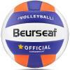 Beurseaf Volleyball, Soft Touch Beach Volleyball, Indoor Outdoor Volleyball for Beach Game Training, Official Size 5 (Blue/Orange/White) view 1