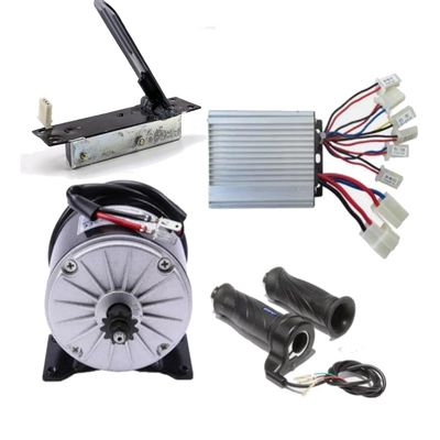 ICONSPORTSS 36V 350W Brush Motor Controller Box for Electric Scooter e Bike Go Kart Drift Trike MY1016 Motor, Controller, Throttle Grips, and Foot Pedal