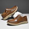 SywzX&xfybz Men's Loafers Casual Leather Shoes Soft Penny Loafers for Men Lightweight Driving Boat Shoes Brown view 2