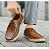 SywzX&xfybz Men's Loafers Casual Leather Shoes Soft Penny Loafers for Men Lightweight Driving Boat Shoes Brown view 4