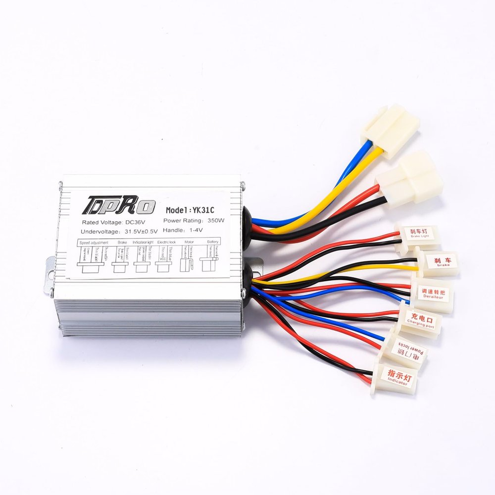 ICONSPORTSS 36V 350W Brush Motor Controller Electric Speed Controller for Electric Bicycles Scooter E-Bike Go Kart