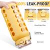 MUKOKO 64oz Glass Water Bottles with Straw and Lid,Half Gallon Water Bottle with Time Marker,Large Glass Water Jug with Silicone Sleeve and Stainless Steel Handle-Yellow view 4
