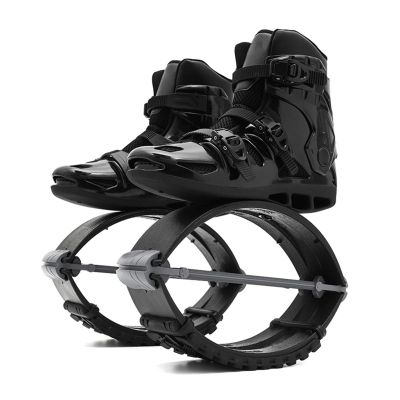 CYHTYM Kangaroo Jump Shoes Black Fitness Bouncing Shoes, Moon Shoes/Anti-Gravity Running Boots,Unisex,Load 110-246lbs(Large)