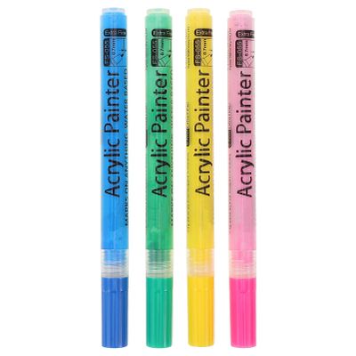 4Pcs Golf Club Coloring Marker Pens - Acrylic and Plastic Golf Shaft Color Pens for Head and Shaft - Yellow, Pink, Blue, Green - 5.11 X 0.39 Inch
