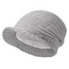 Century Star Women Satin Lined Winter Knit Hat with Visor Newsboy Cap Slouchy Beanie Cap Warm Winter Hat Light Grey One Size view 1