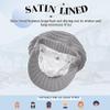 Century Star Women Satin Lined Winter Knit Hat with Visor Newsboy Cap Slouchy Beanie Cap Warm Winter Hat Light Grey One Size view 3