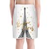 Bonjour Paris Eiffel Tower Teens Beach Shorts Running Workout Sports Shorts Summer Casual Shorts for Boys view 2