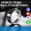 HFDJRWK Wearable Fitness Tracker Compatible with iOS and Android Sos Rescue Device with Charging Base, and Sleep Detection Ring(Black,12#) view 3