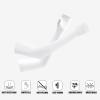 M-YOUNG Black Arm Warmers Sun UV Protective Arm Sleeves Long Fingerless Gloves for Women (White) view 3