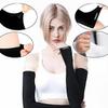 M-YOUNG Black Arm Warmers Sun UV Protective Arm Sleeves Long Fingerless Gloves for Women (White) view 4