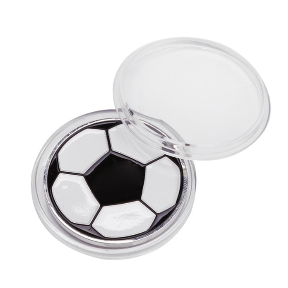 QIXIAMO Football Referee Flip Coin Portable Hard Alloy Coins Pick Side Soccer Flip Coin Double Side Judge Soccer Flip Coin
