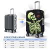 BTCOWZRV Luggage Cover Elastic Washable Suitcase Protector Dabbing Skeleton Suitcase Covers for Luggage 18-32 Inch Portable Travel Luggage Covers Sleeve Dust-proof Anti-Scratch Baggage Covers view 2