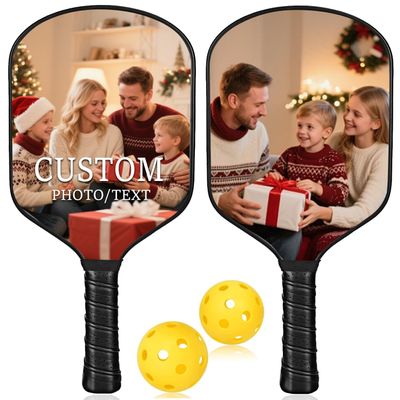 Custom Pickleball Paddles with Photo Text Logo,Fiber Personalized Pickleball Paddles with Comfort Grip,Personalized Gifts for Beginners(One Paddle Only)
