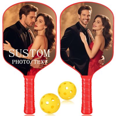 Custom Pickleball Paddles with Photo Text Logo,Fiber Personalized Pickleball Paddles with Comfort Grip,Personalized Gifts for Beginners(One Paddle Only)