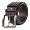 Vikodah Men's-Genuine-Cow-Leather-Dress-Buckle-Belt - Vintage Waistband Black Brown Adjustable for Work Suit Dress 1.5" view 1