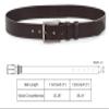 Vikodah Men's-Genuine-Cow-Leather-Dress-Buckle-Belt - Vintage Waistband Black Brown Adjustable for Work Suit Dress 1.5" view 3