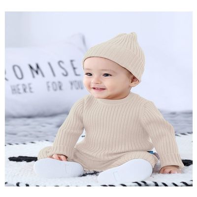 Auro Mesa Baby Boys Girls 3pcs Sweater Set Knitted Clothes Longsleeve Sweater Outfit Hat + Swetarer + High Waist Pants