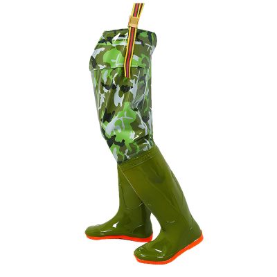 YXLYFDLY Hip Waders Green Camo Hip Boots, Durability Mens Hip Waders Not Easily Deformed, for Wading Sand Mining Pond(5.5)