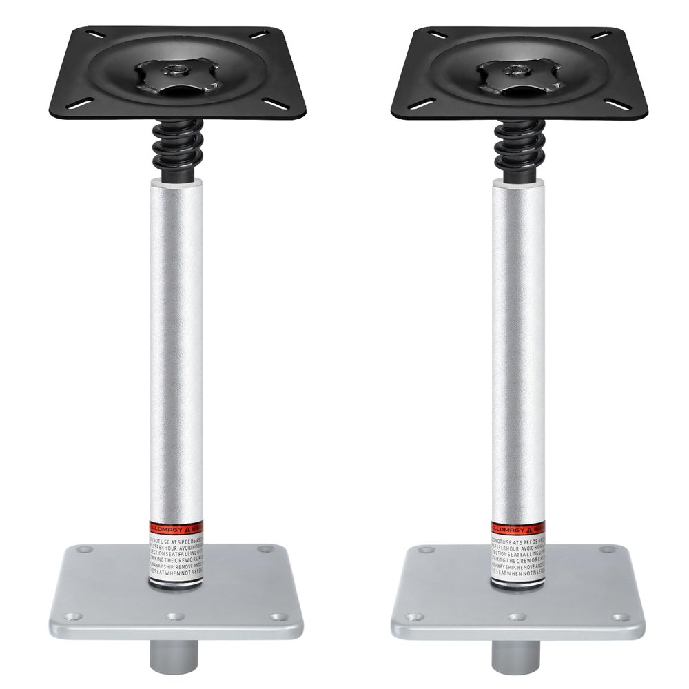 CLLOMAGY Boat Seat Pedestal Base Mount Kit Package with Lock in 3/4" Boat Seat Pin Post & 7" x 7" Marine Base Pedestal Plate & Mount for Marine Pontoon Fishing Bass