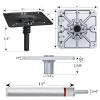 CLLOMAGY Boat Seat Pedestal Base Mount Kit Package with Lock in 3/4" Boat Seat Pin Post & 7" x 7" Marine Base Pedestal Plate & Mount for Marine Pontoon Fishing Bass view 2