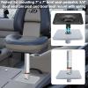 CLLOMAGY Boat Seat Pedestal Base Mount Kit Package with Lock in 3/4" Boat Seat Pin Post & 7" x 7" Marine Base Pedestal Plate & Mount for Marine Pontoon Fishing Bass view 3