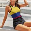 Colombia Flag Tank Top for Womens Summer Autumn Winter Creativity Top L view 4