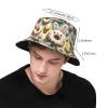 Adult Sun Protection Bucket Hat Easter-Rabbit-Ears-Donuts Men Outdoor Boonie Hat Women Sunshade Fisherman Hat Black view 2