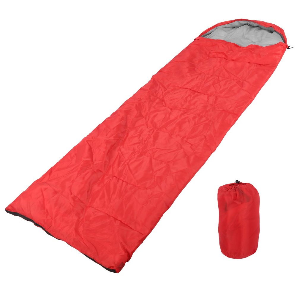 PerGar Envelope Sleeping Bag, Adult Outdoor Envelope Sleeping Bag, All Season Sleeping Bag with Hood, Waterproof Sleeping Bag for Camping, for Camping Hiking Backpacking (Red)