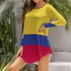 TAIZIYEAH Colombia Flag Long-Sleeved Dress Womens Summer Cute Short Sleeve L view 2