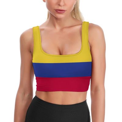 Colombia Flag Yoga Vest for Womens Summer Autumn Winter Creativity Top S
